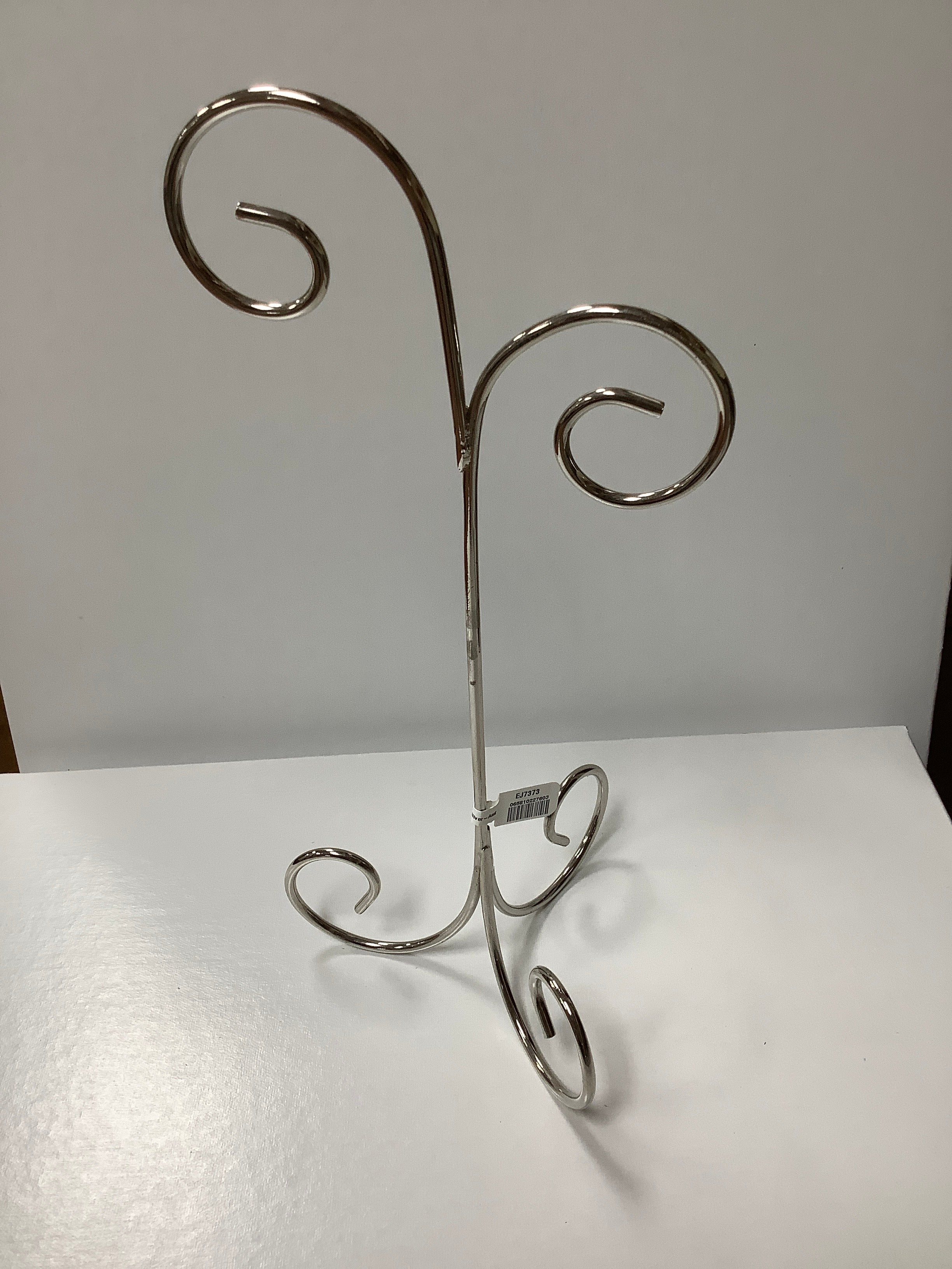 Ornament Stand-Double Curl-Silver-Asstd