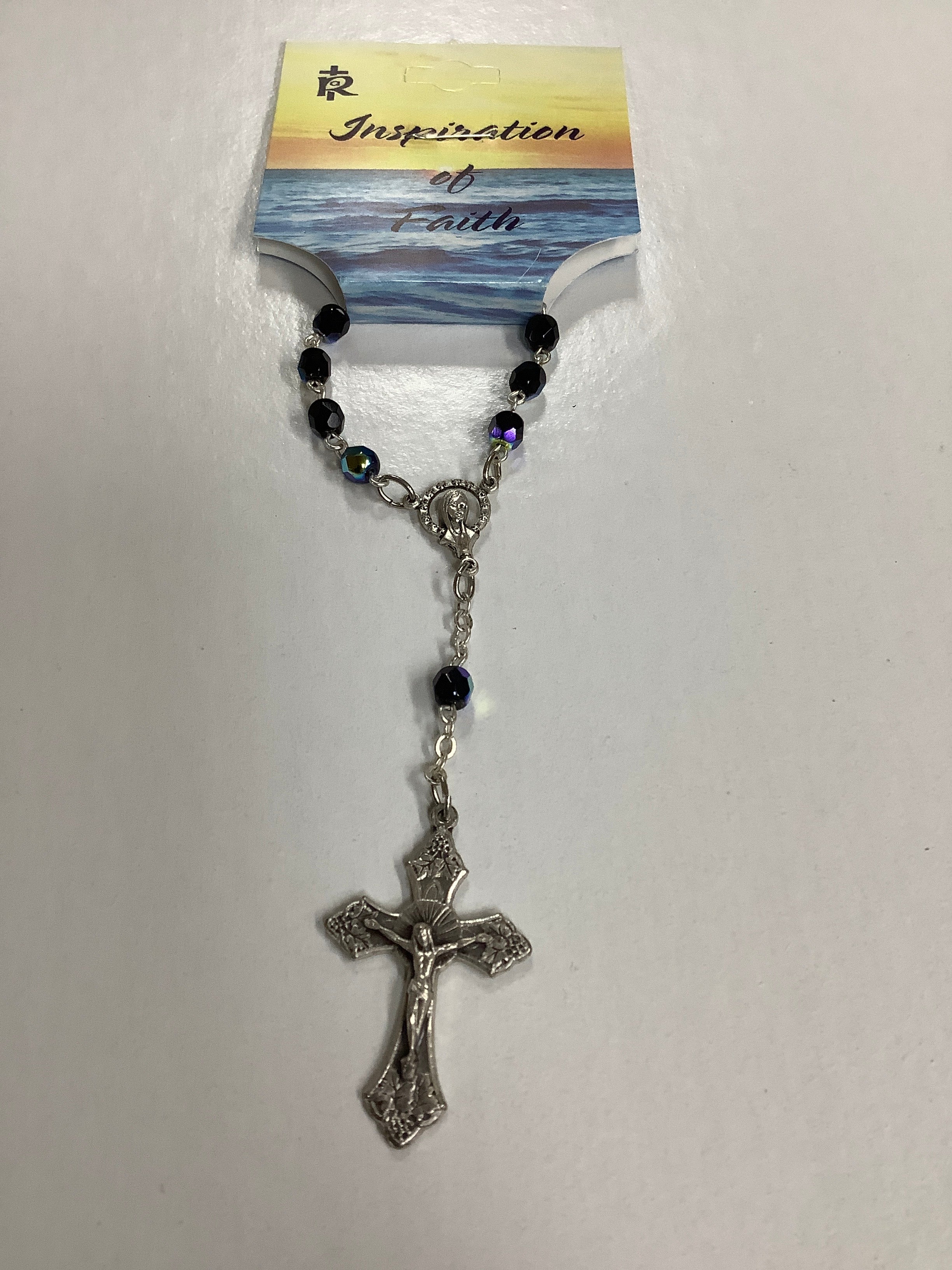 Auto Rosary/One Decade/Jet/5mm