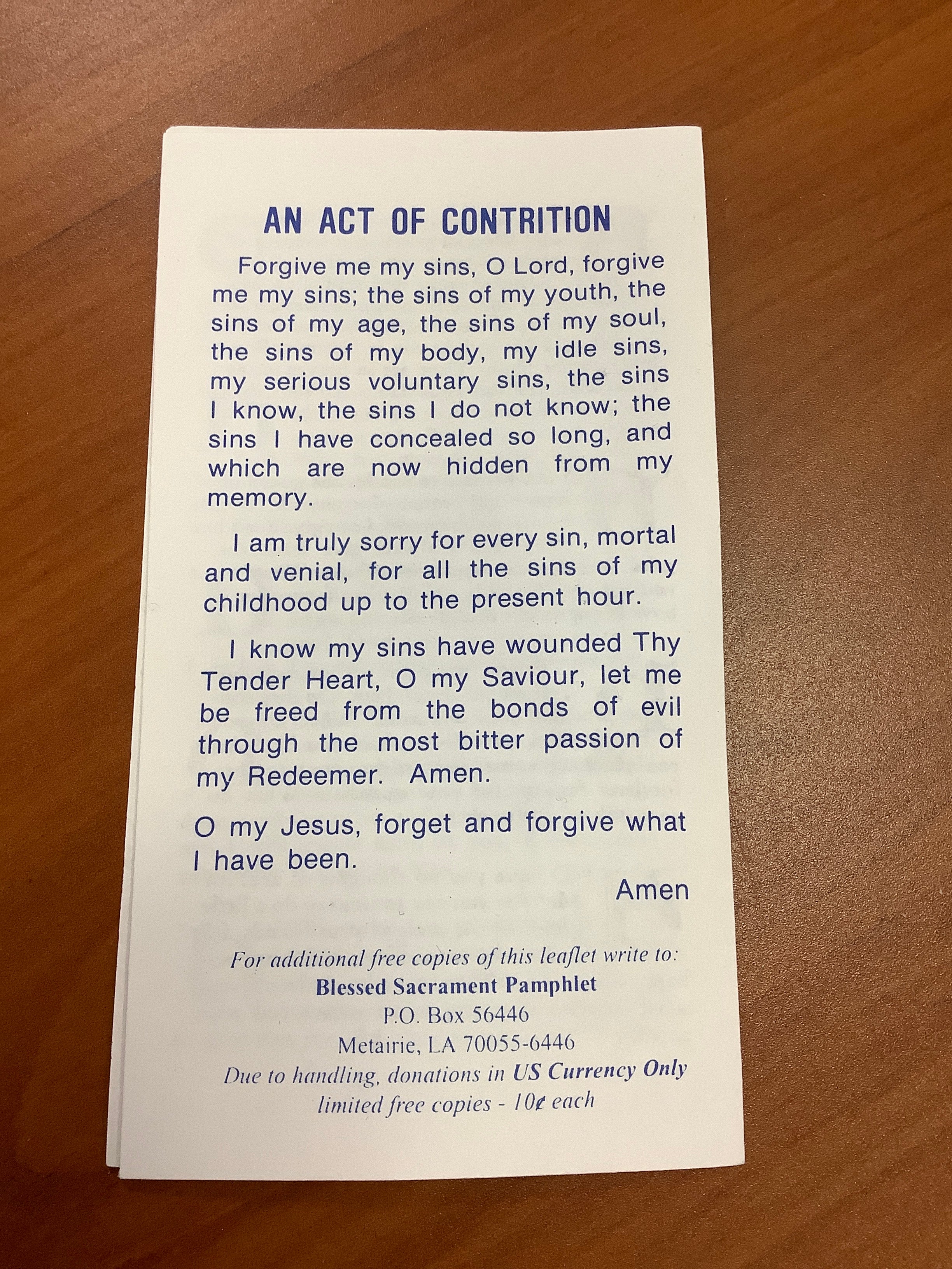 Pamphlet/EN/Blessed Sacrament-English