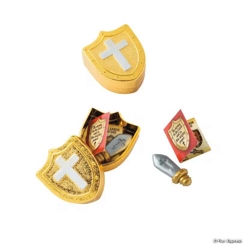 Easter Eggs-Armor of God Gold Shield-Toy Filled