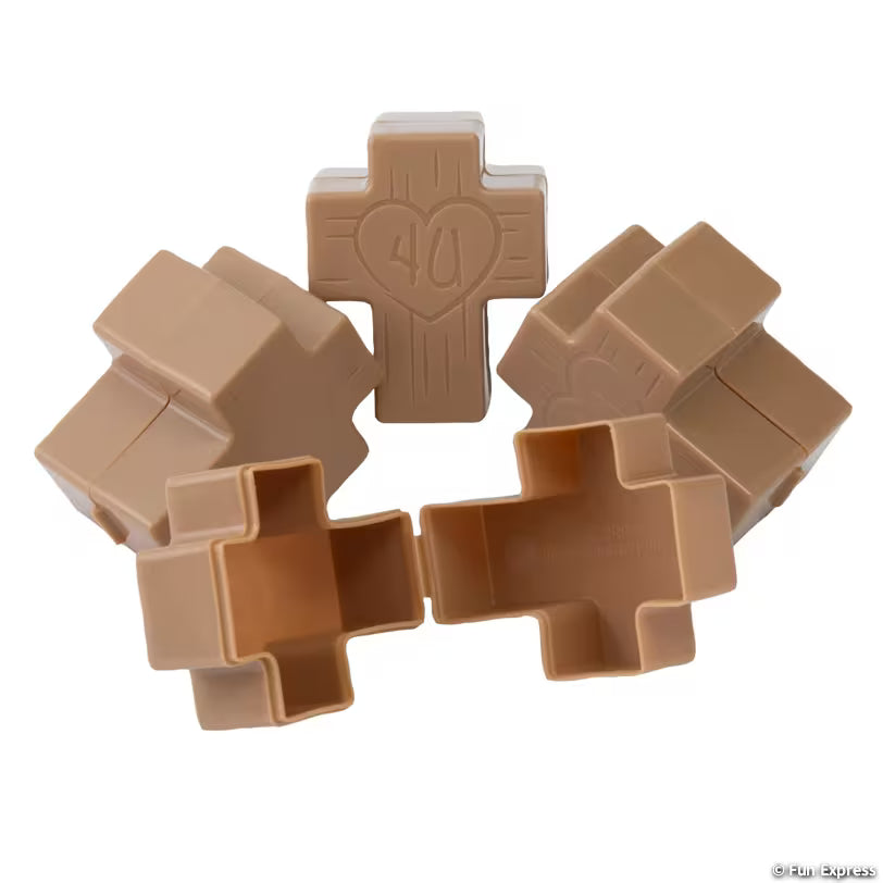 Easter Eggs-Plastic-Cross Shaped-Heart 4U
