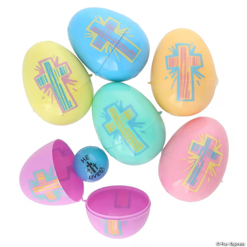 Easter Eggs-Plastic-Pastel Printed-Toy Filled