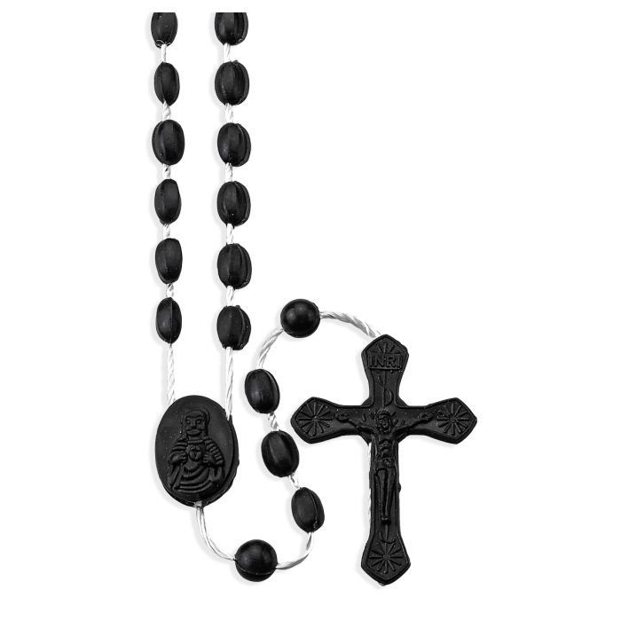 Rosary-Plastic-Corded-Black-111BK