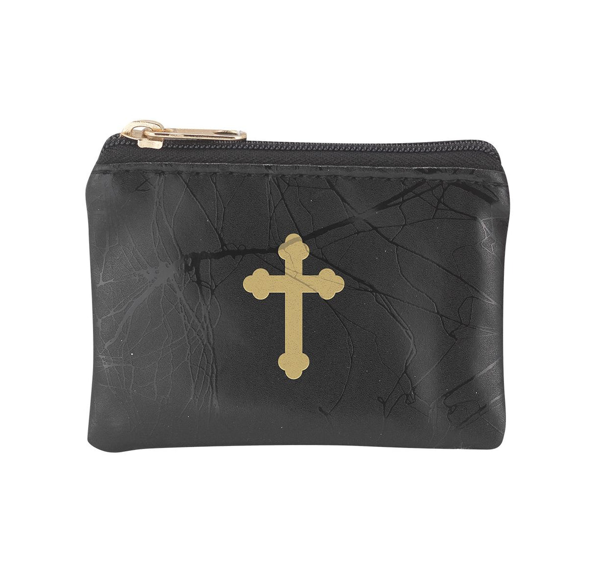 Rosary Case/Black Veined/1648BK