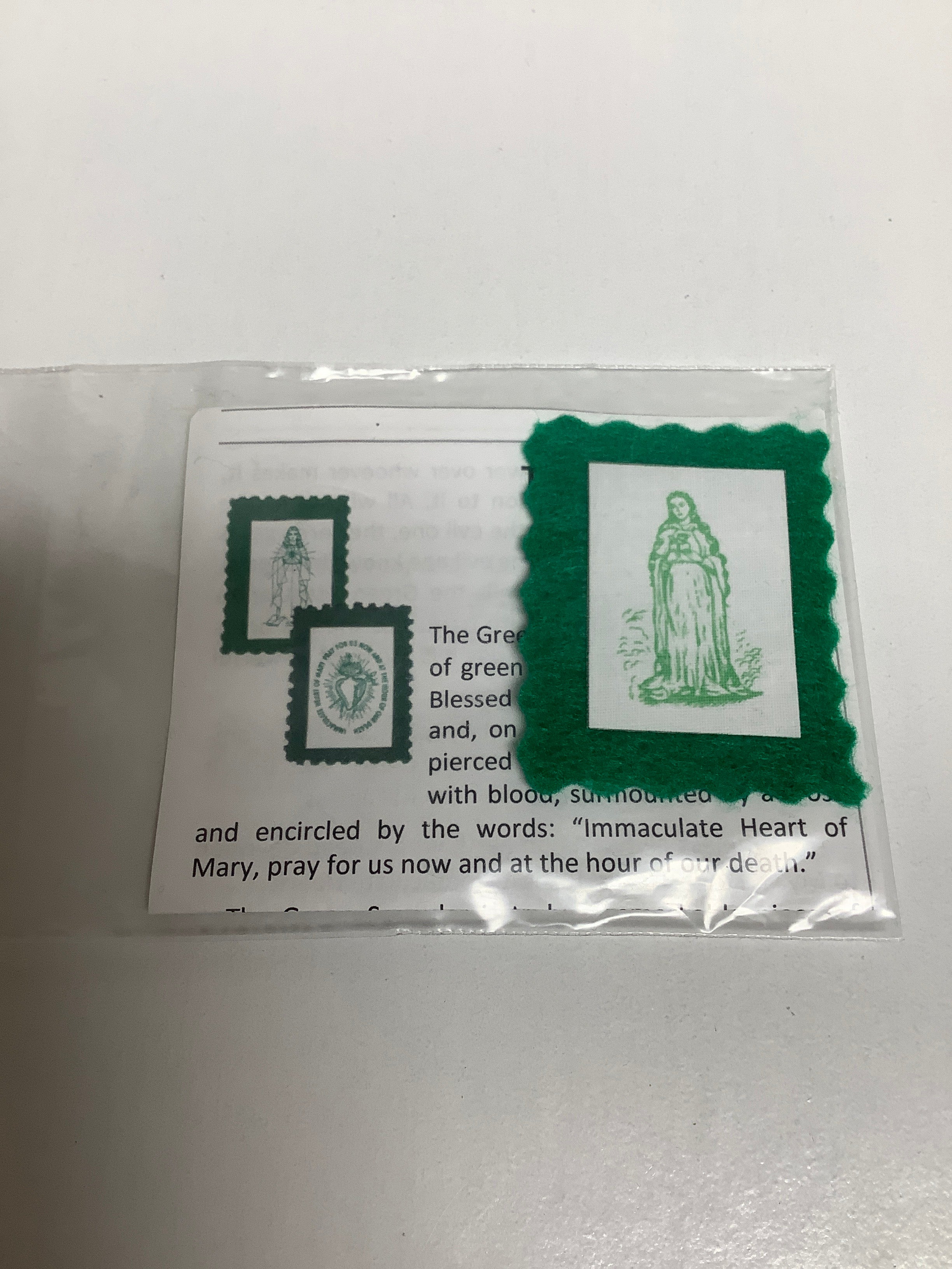 Scapular/Green w/Leaflet