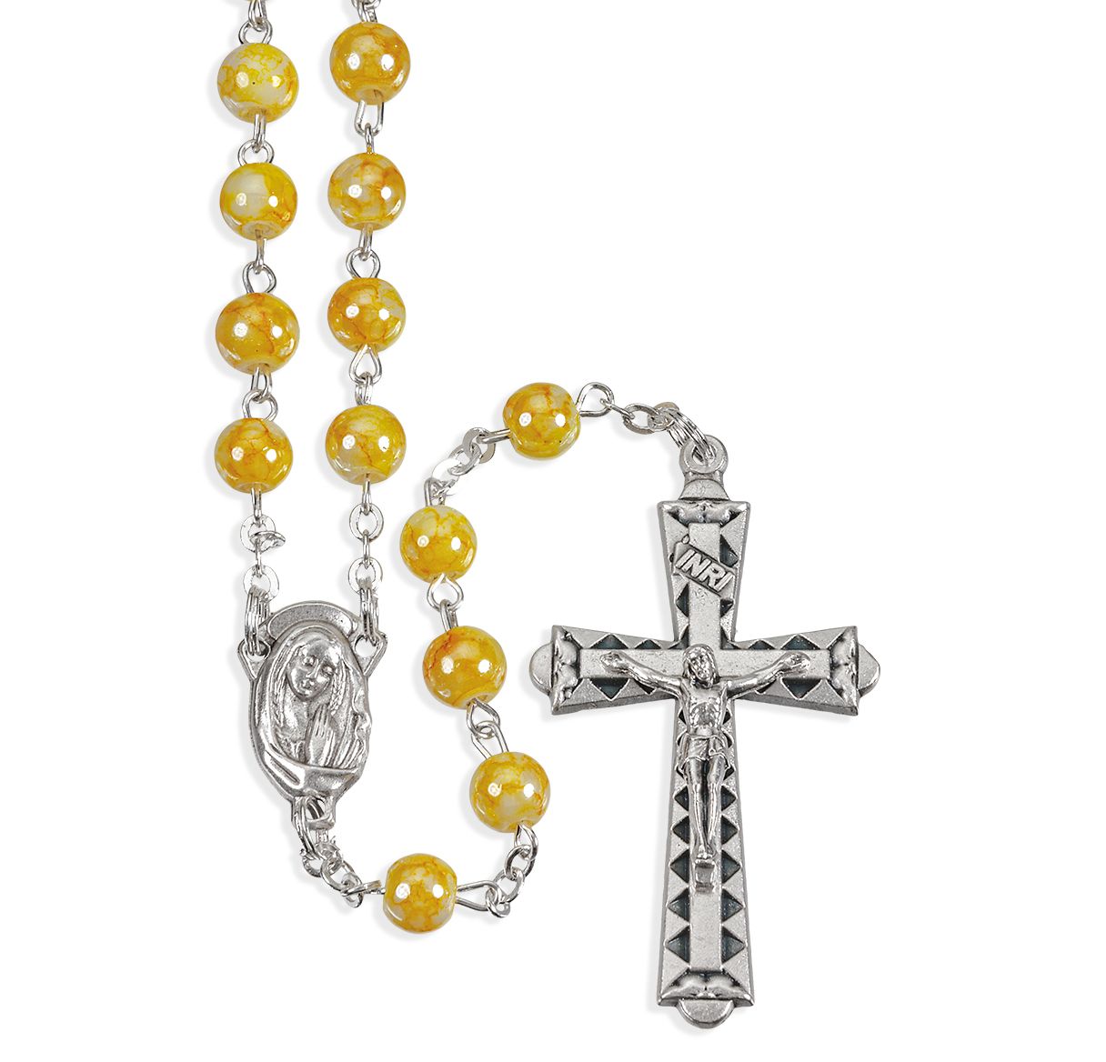 Rosary/6mm/Lemon/Marbelized