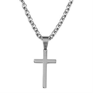 Necklace/SSteel/Cross/18"