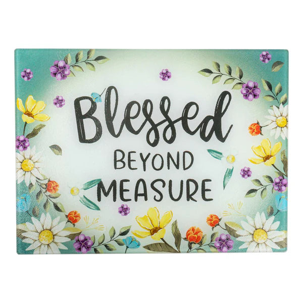 Cutting Board-Blessed Beyond Measure-Tempered Glass-32830