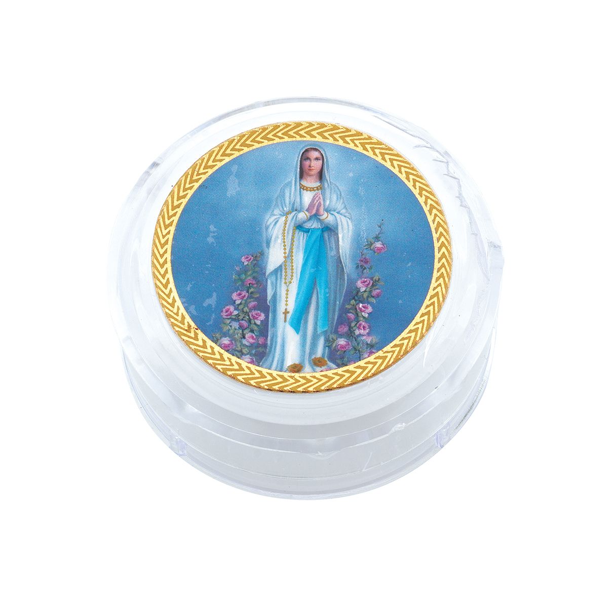 Rosary Case/OLOfLourdes/Gold