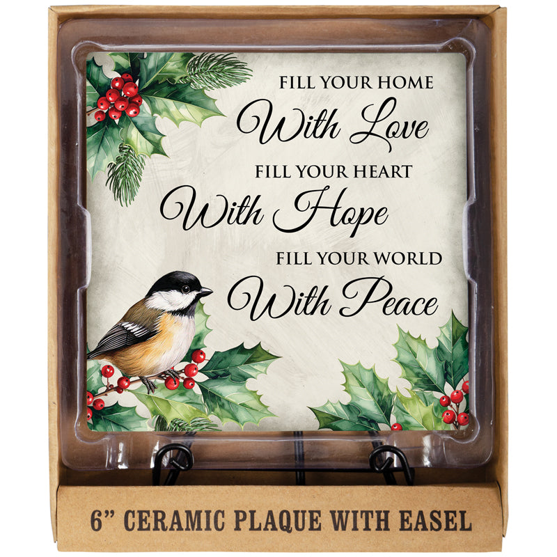 Plaque & Easel-Christmas-Love Hope & Peace
