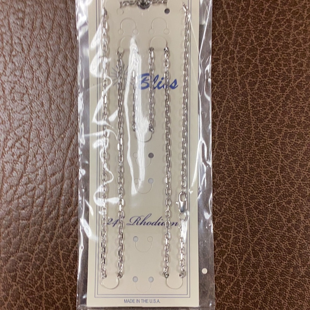 Chain/Rhodium/24" Cable