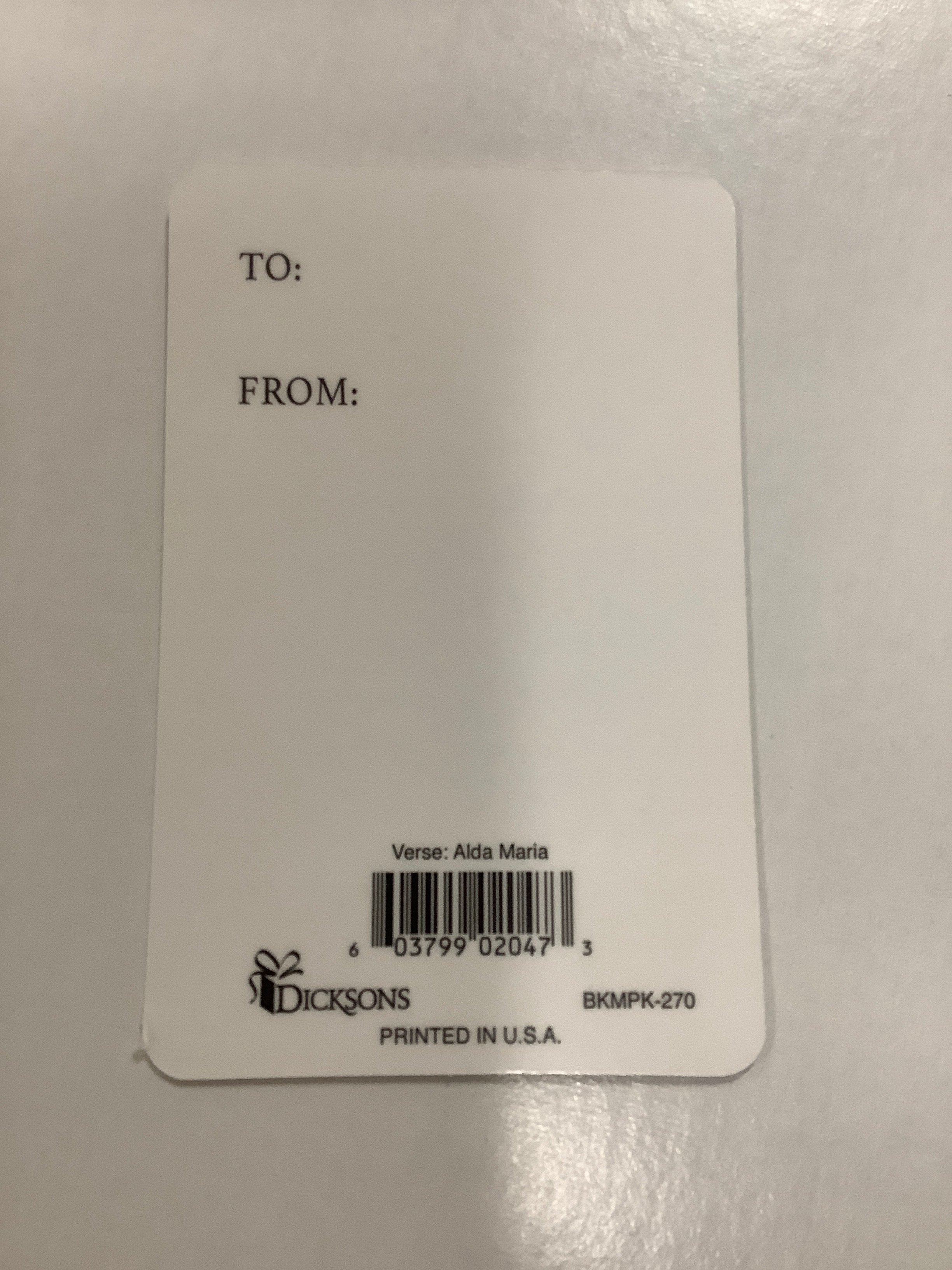Bookmark/Godparent/Green&white