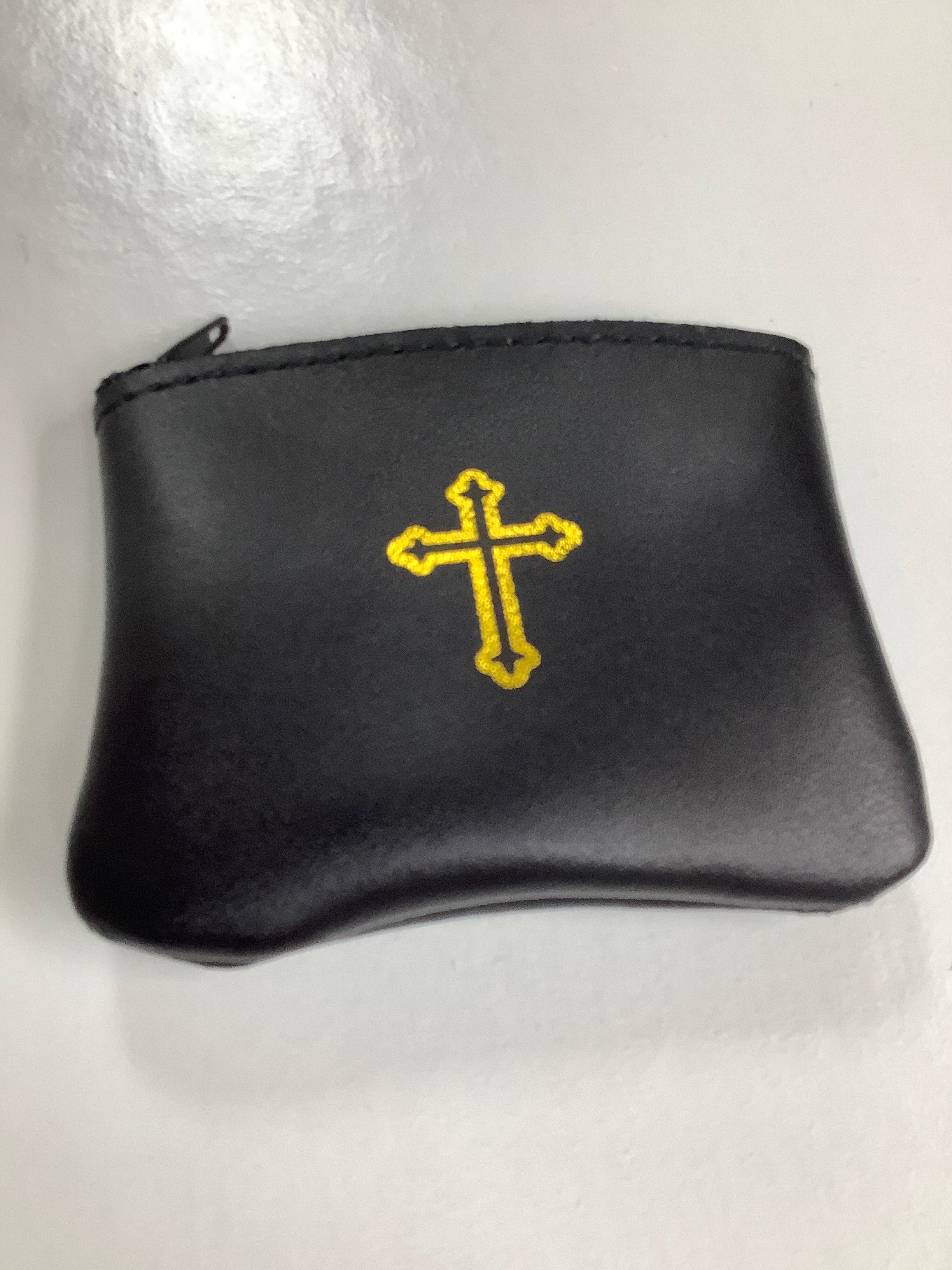 Rosary Case/Blk/Cross