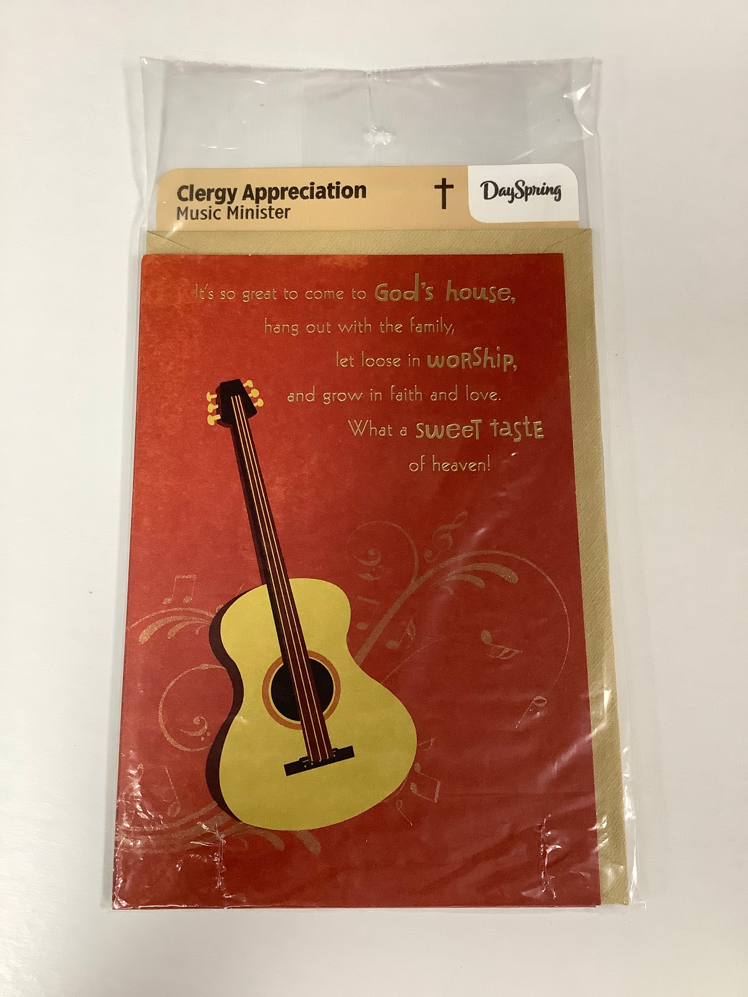 Card-Clergy Appreciation-Music Minister-Guitar Music Notes-32994