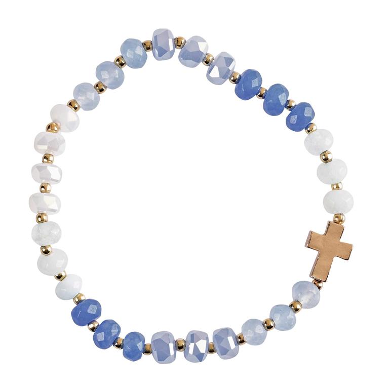 Bracelet-Stretch-Blue Gemstone-353-8472T