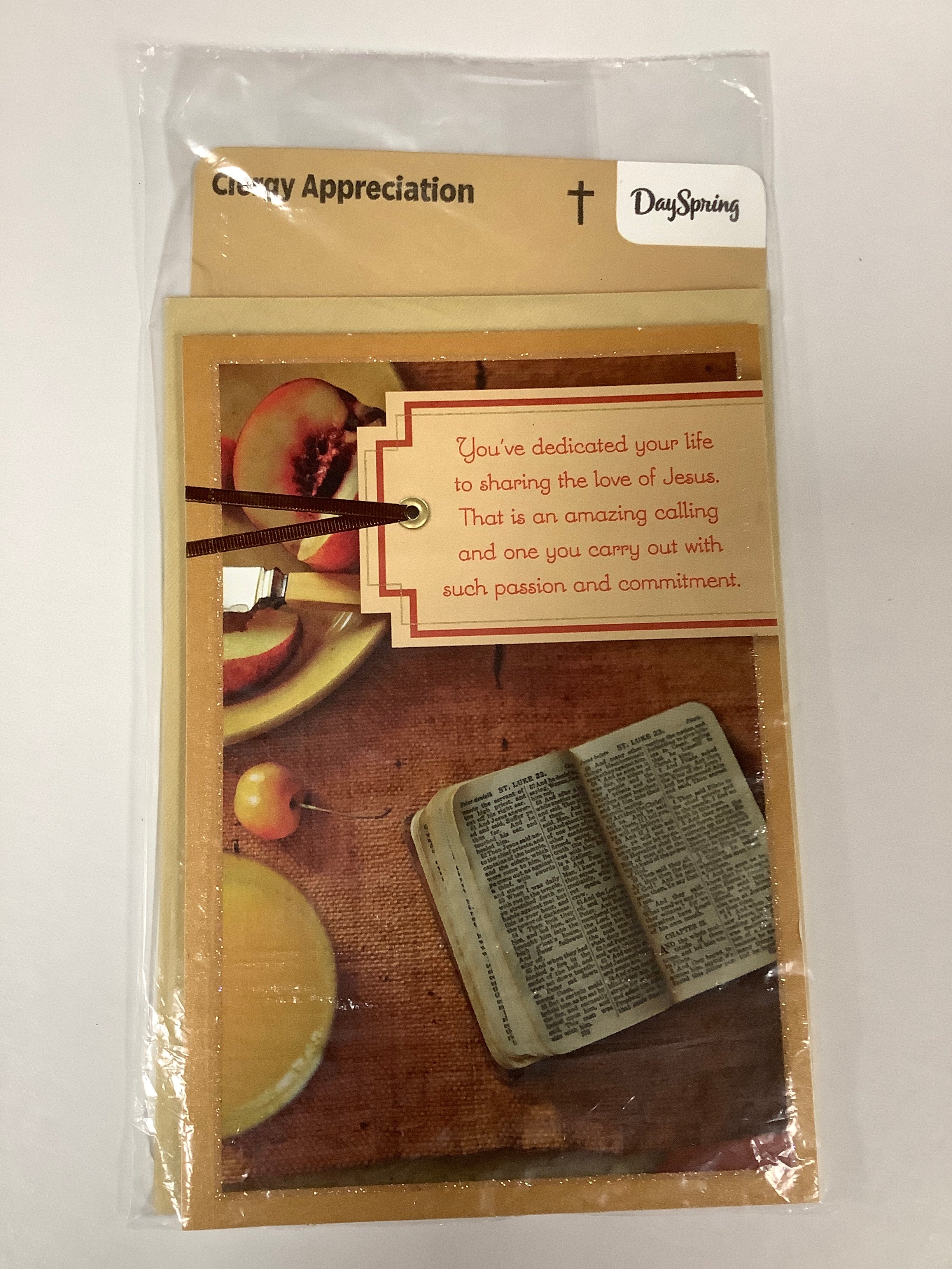 Card-Clergy Appreciation-Open Bible On Table-88649