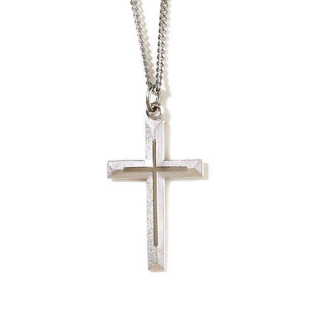 Necklace-SP-20"-Thin Silver Cross