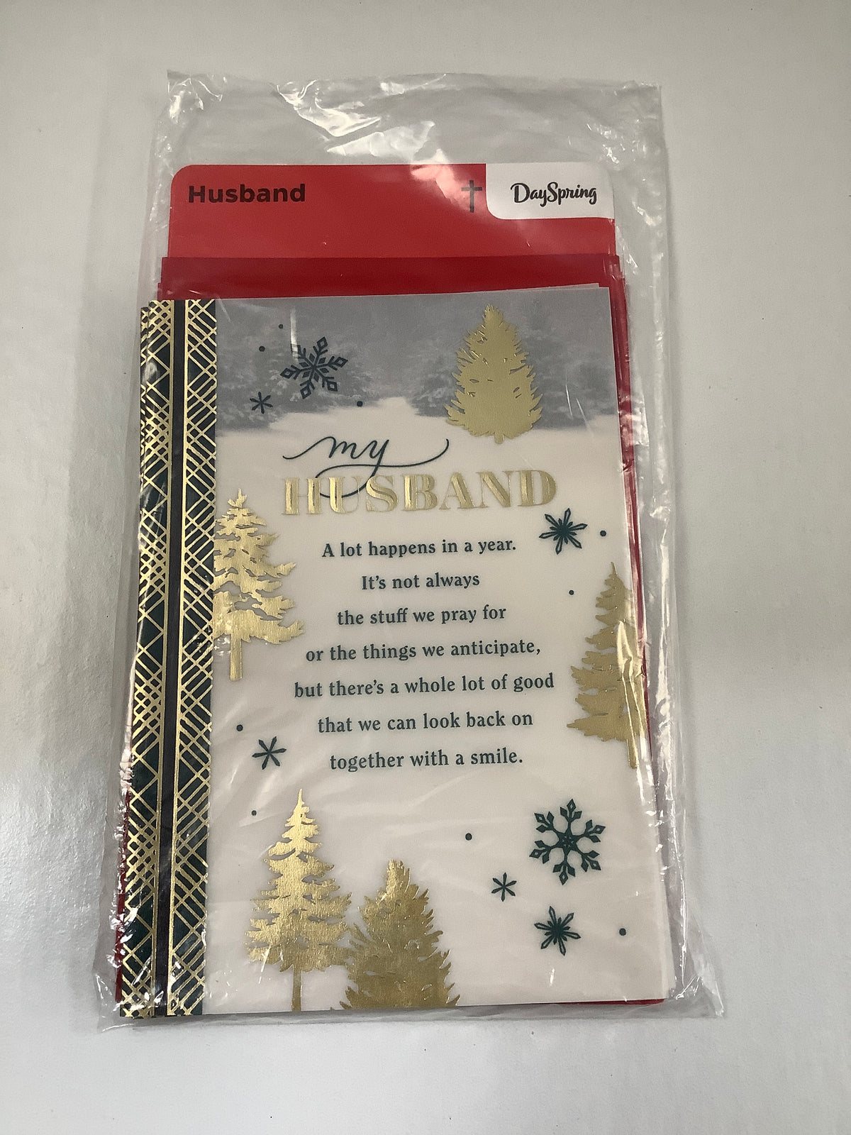 Card-Husband-Christmas-Pine Tree Snowflakes-6240632