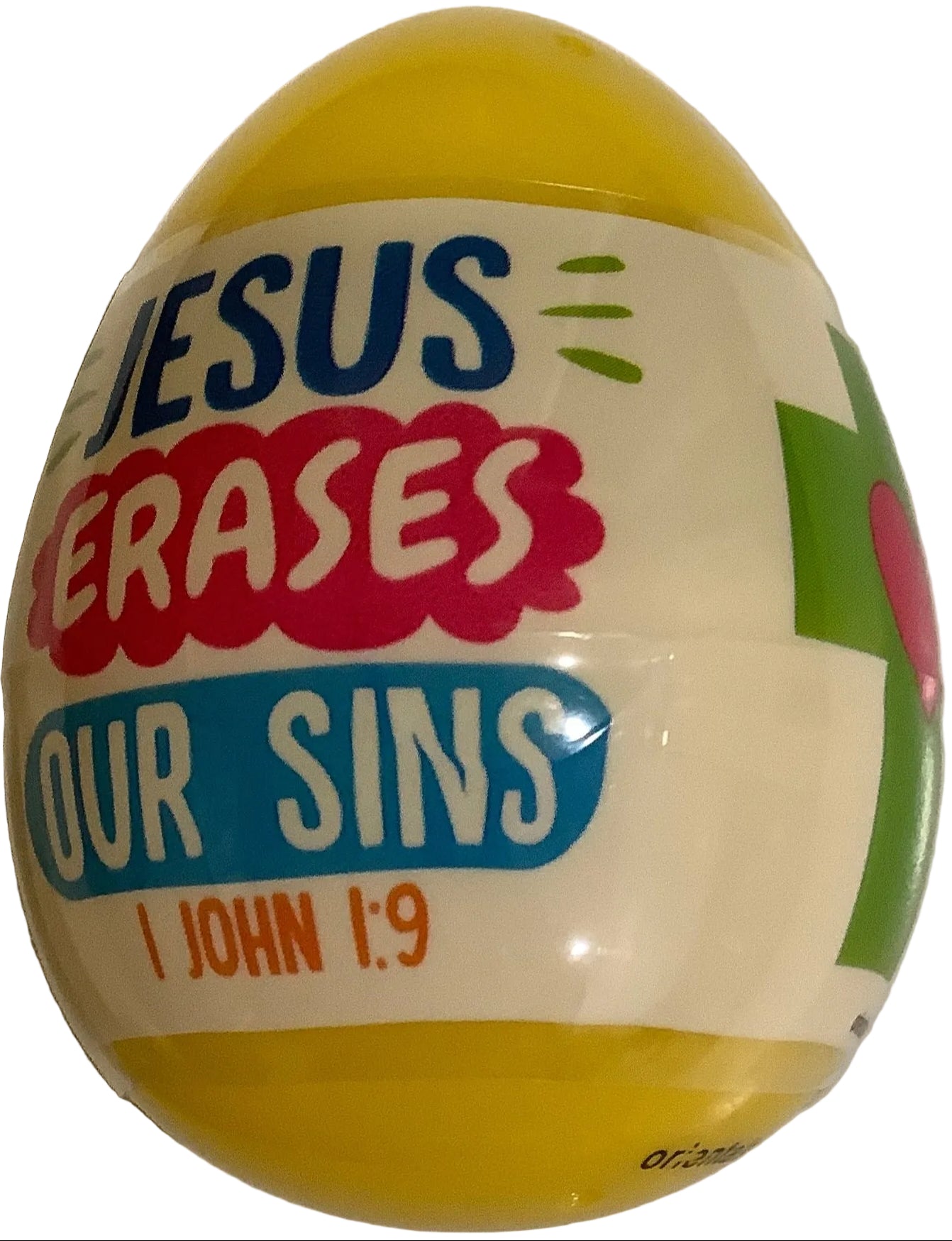 Egg-Jesus Erases Our Sins Easter Egg-Eraser Inside