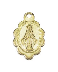 Medal-Miraculous-Scalloped-Gold Finish-9/16"