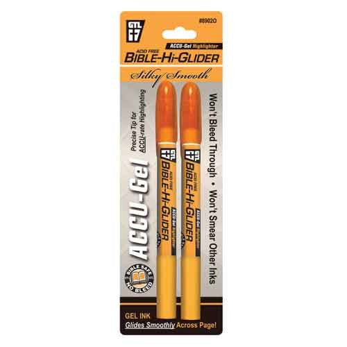 Highlighters-Accu Gel-Orange-2pk