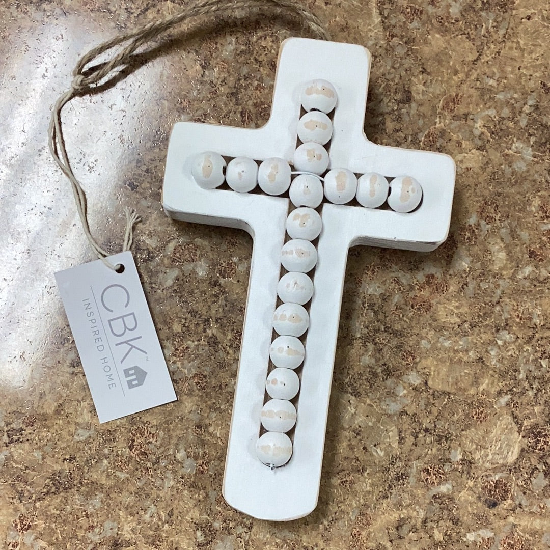 Cross/Hanging/Whtwsh/Beaded