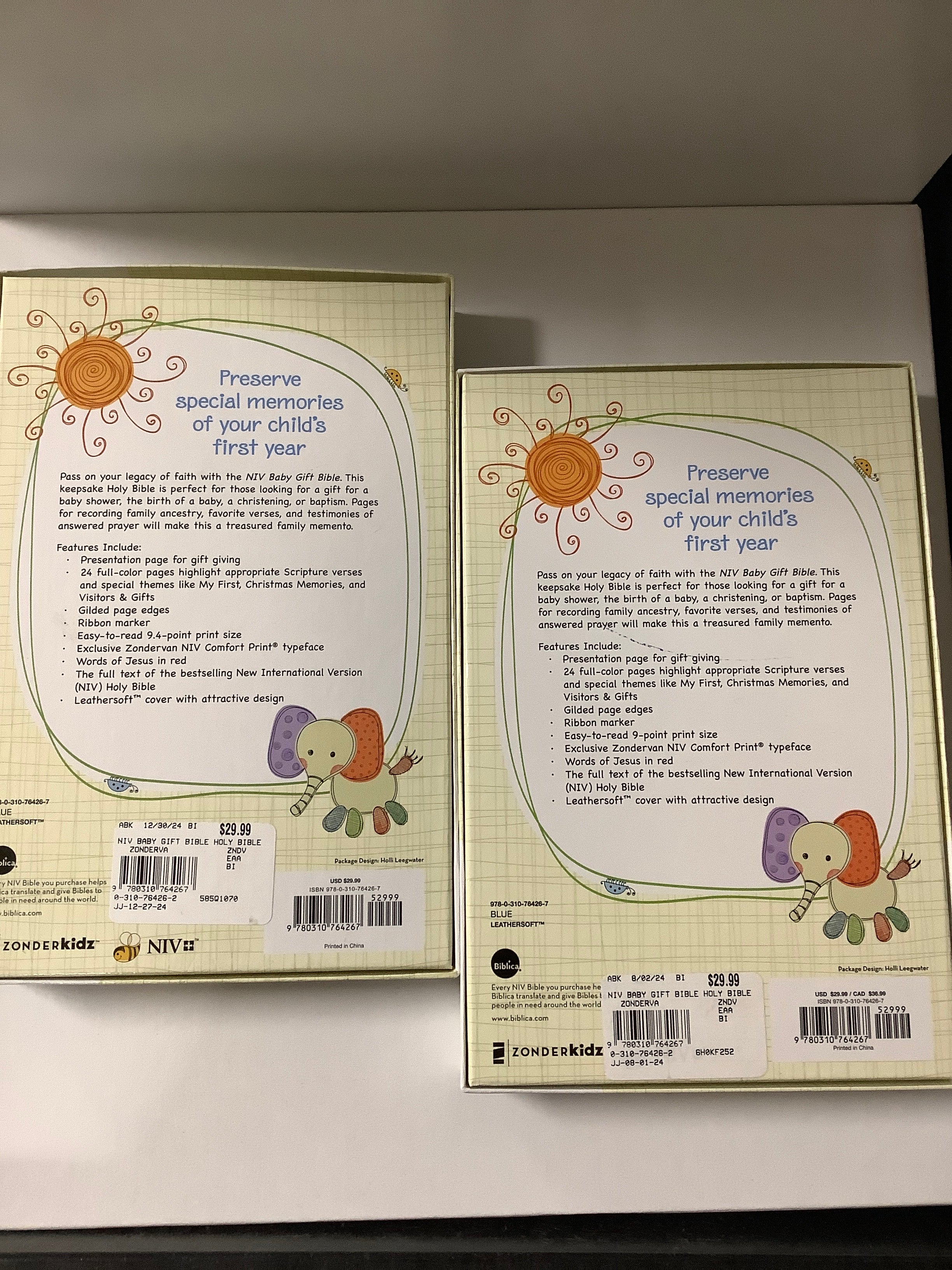 Bible/NIV/Baby Gift/Blue
