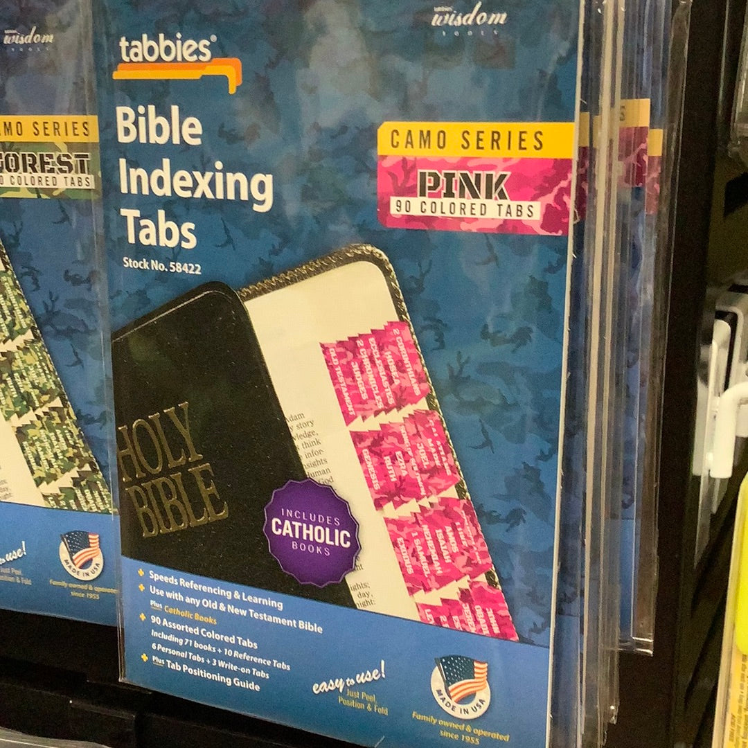 Bible Tabs/Catholic/Camo/Pink