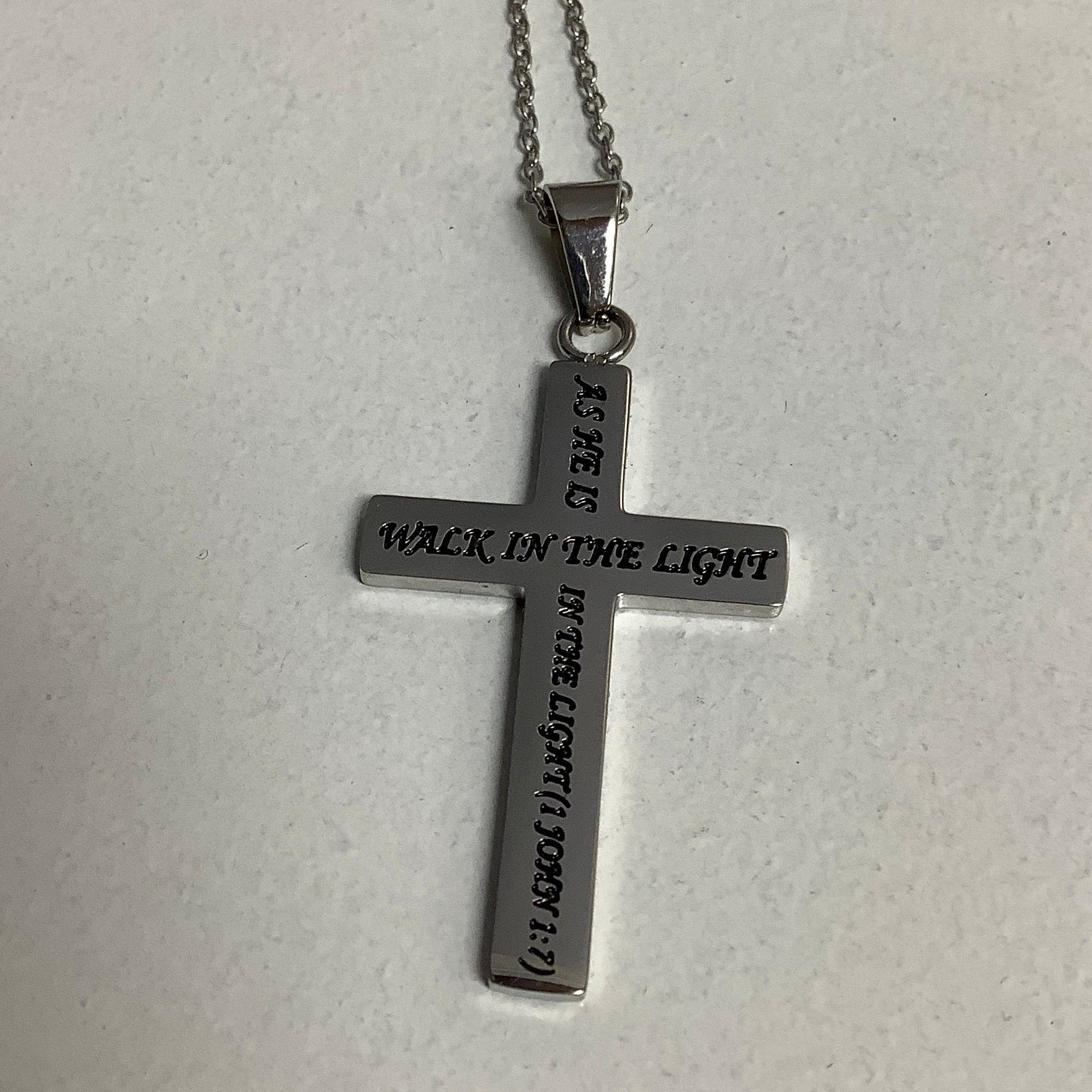 Necklace-1Jn 1:7-Girl's Kris Cross-Walk in the Light