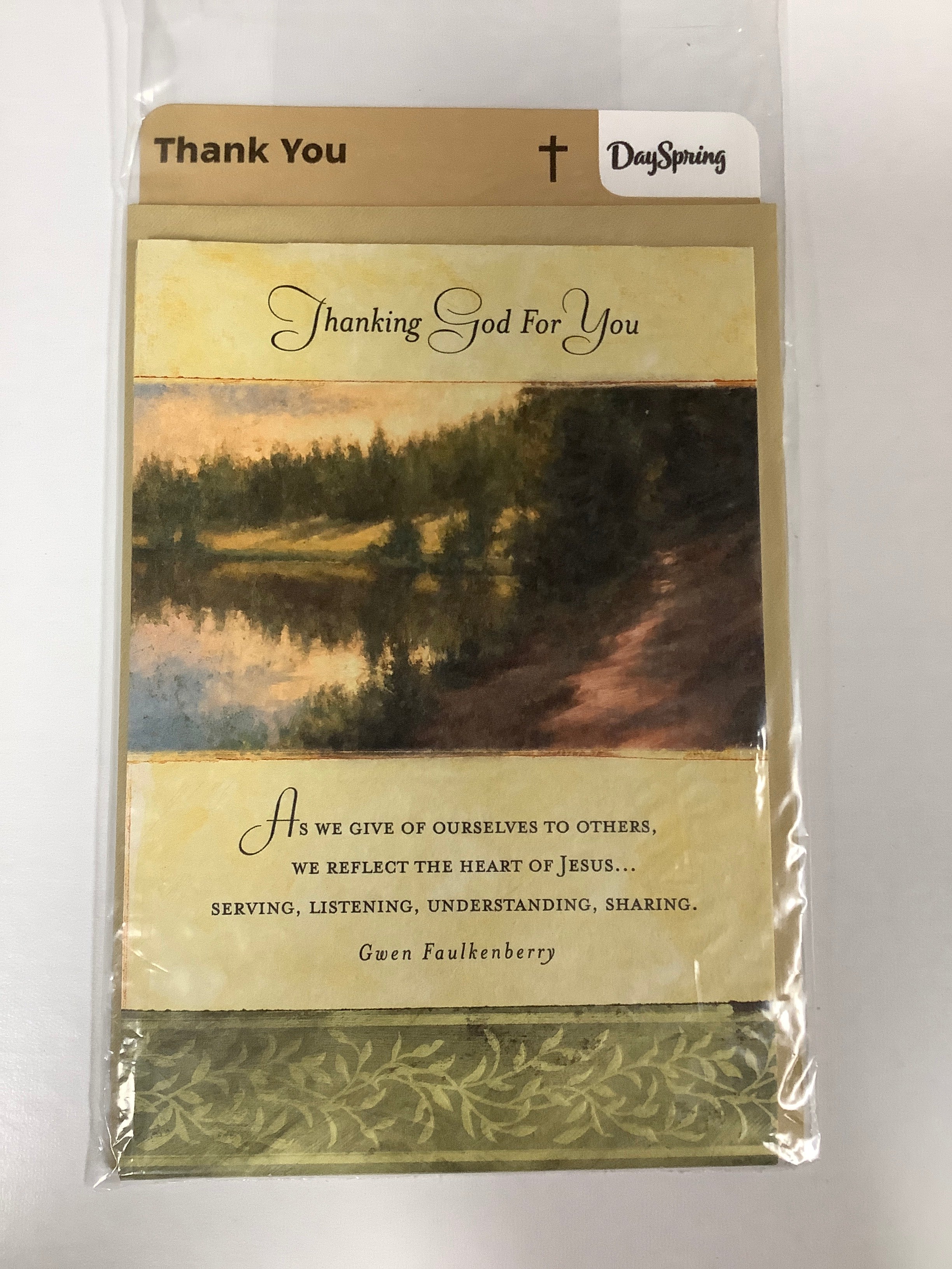 Card-Thank You-Service-Lake With Evergreens-54284