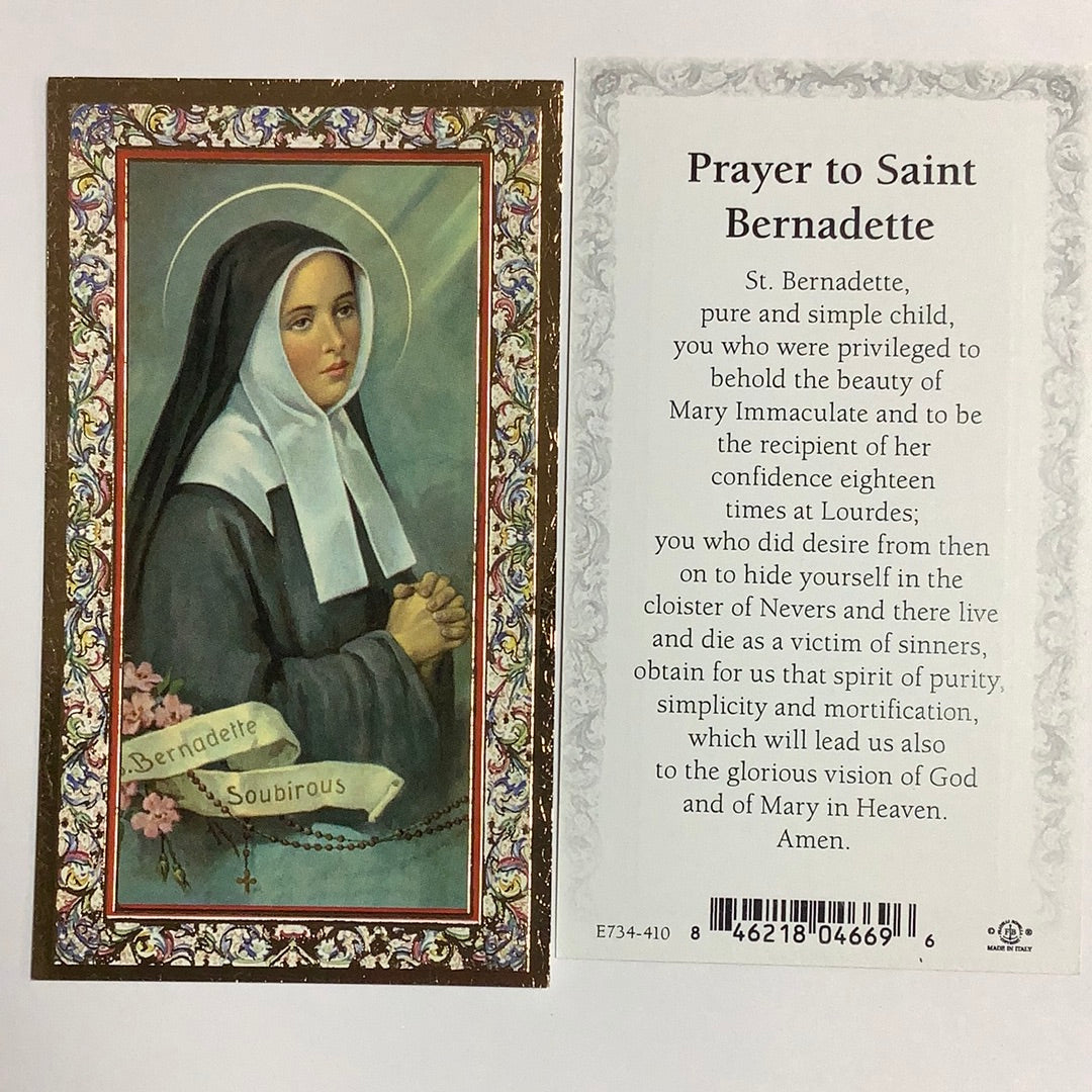 BM-gold-embossed-St Bernadette-E734-410