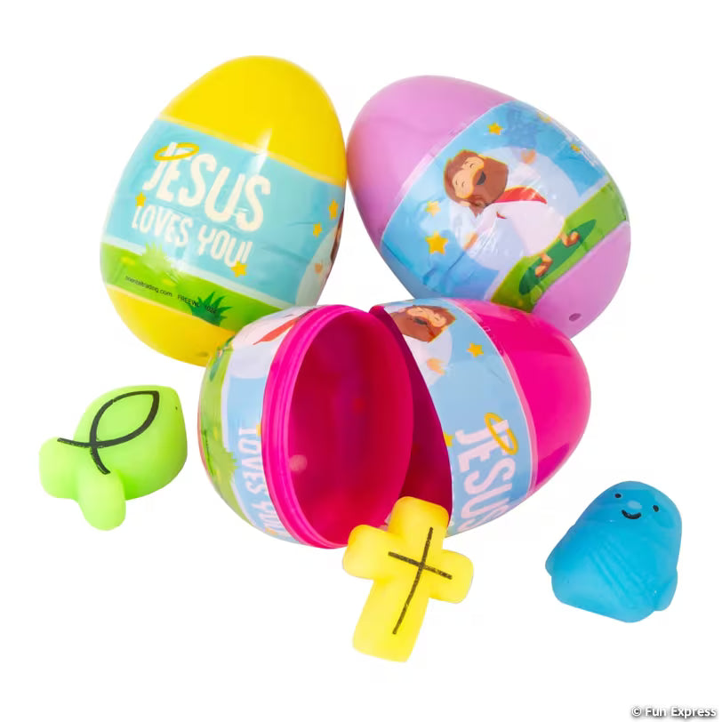 Plastic Eggs-Plastic-Rubber Squishy Filled Toy