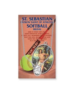 Necklace/Oval/Softball/St Sebes