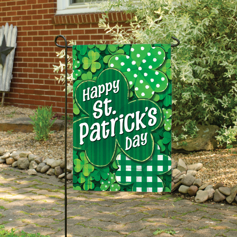 Garden Flag-Multi Shamrocks-18"