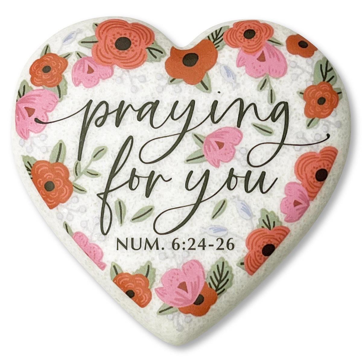 Stone-Heart-Floral-Num 6:24-26-Praying For You