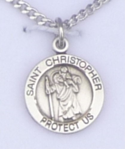 Necklace/SS/St. Chris/Round/HMH