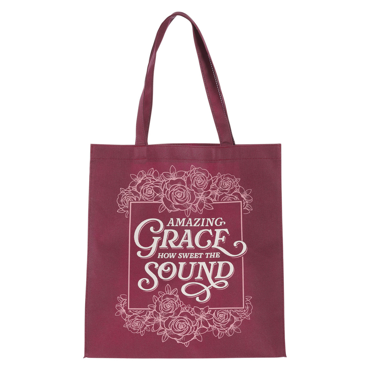 Tote Bag-Amazing Grace-Burgundy