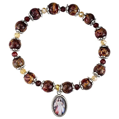 Bracelet/Divine Mercy/Red/Stret