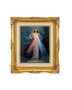 Framed Print-Divine Mercy-Ornate Gold Frame-12x14