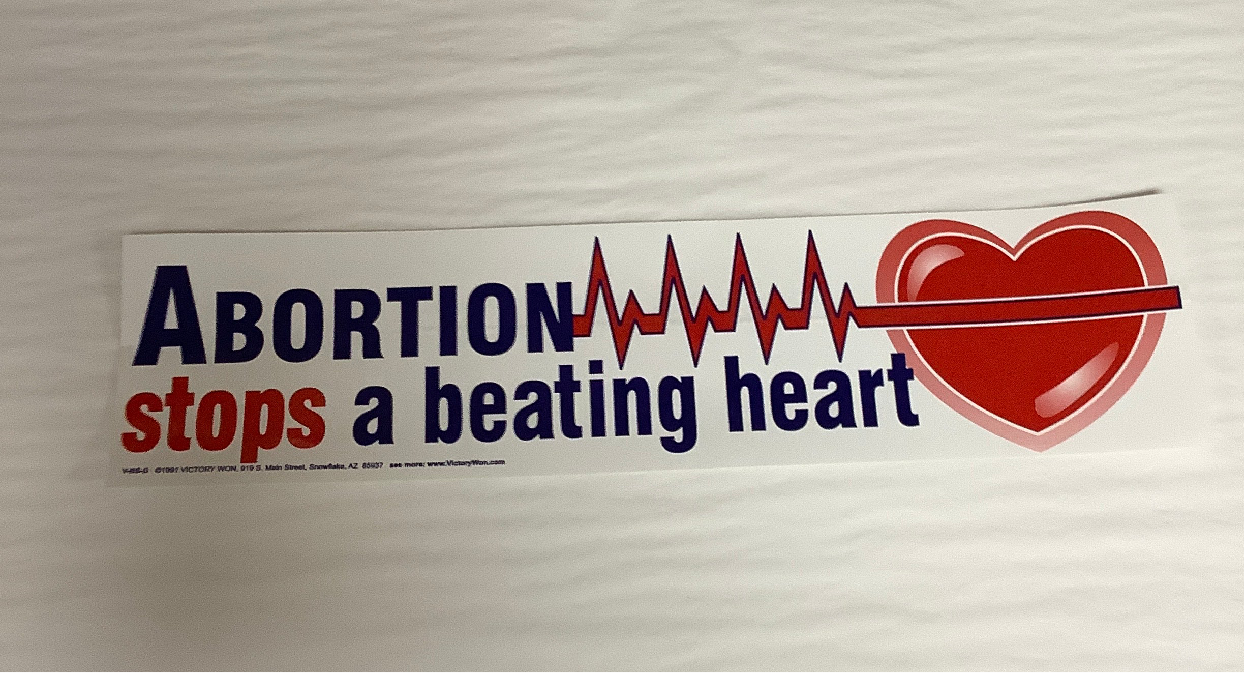 Bumper Sticker/Abortion Stops A-Abortion