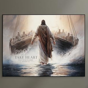 Artwork-Mat 14:27-Take Heart-Jesus Walking On Water