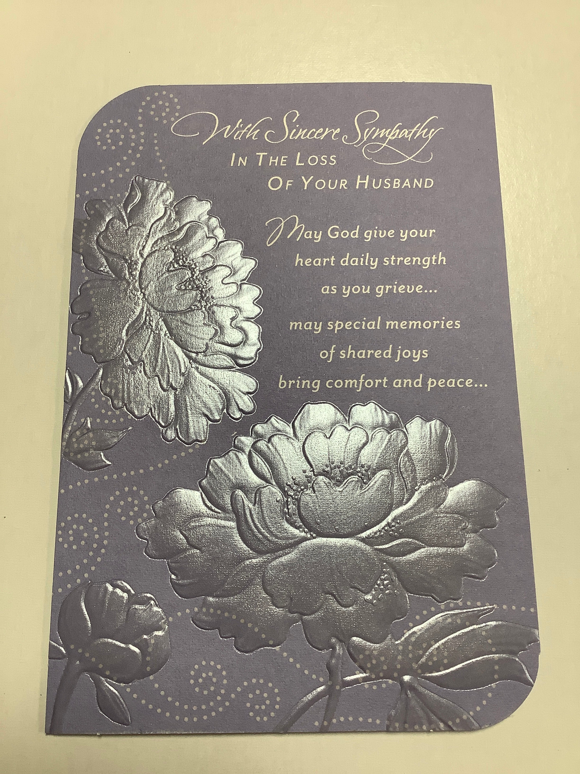 Card/Sympathy/Husband/J9936