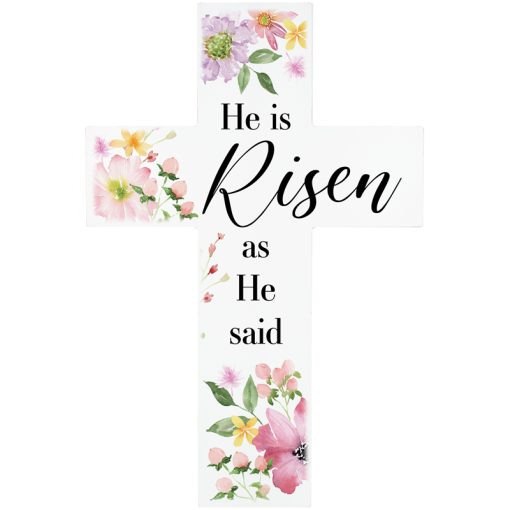 Cross-He Is Risen- Floral