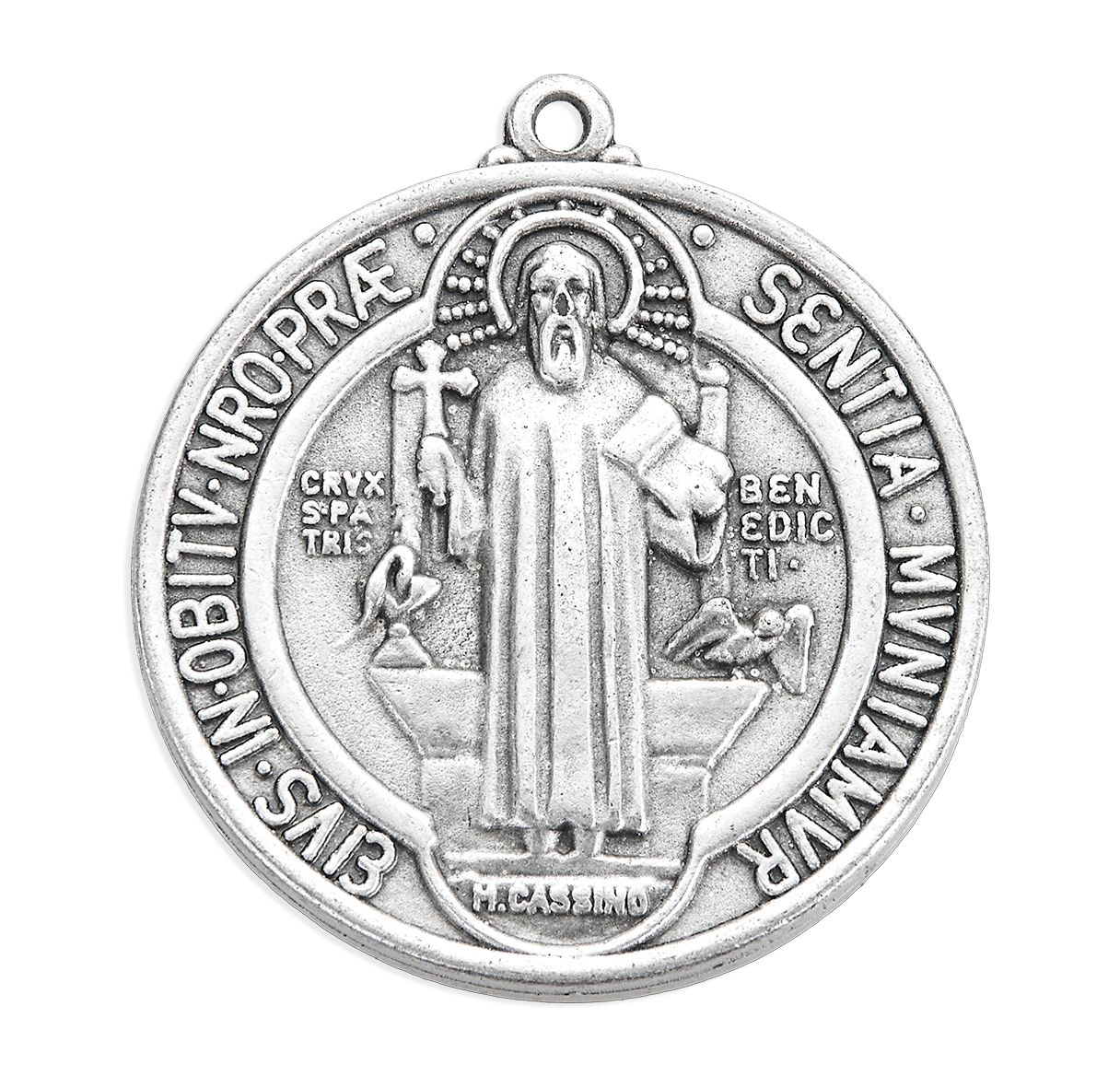 Medal/St Benedict/Silver/2¼"