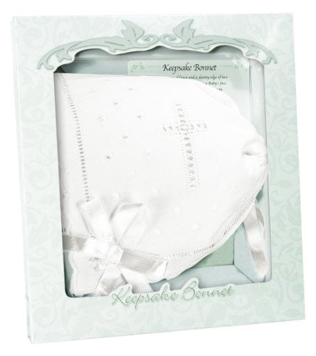 Baby Girl's Keepsake Bonnet/Cross/Scalloped
