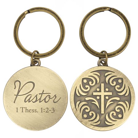 Key Ring/Pastor/Ant. Gold