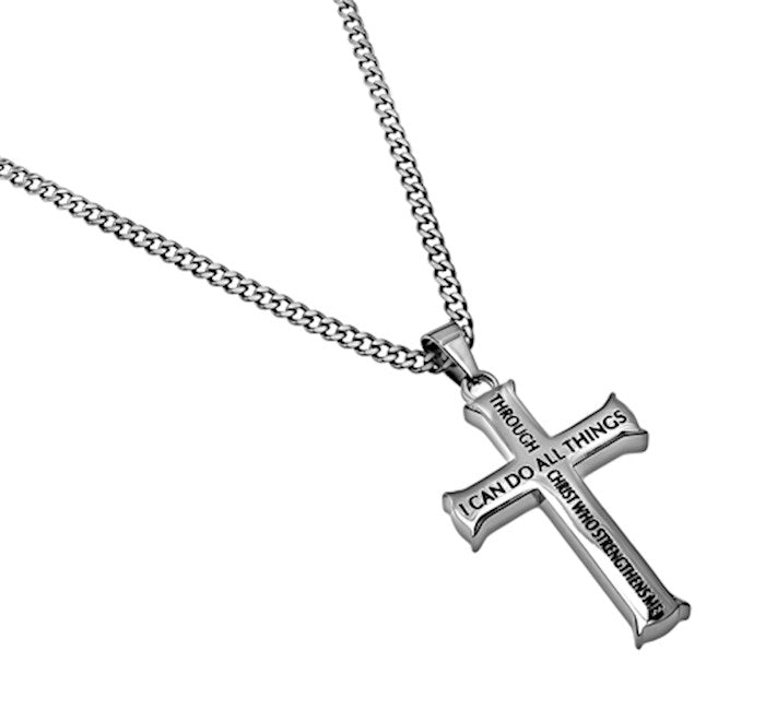 Necklace/SSteel/Cross/20"
