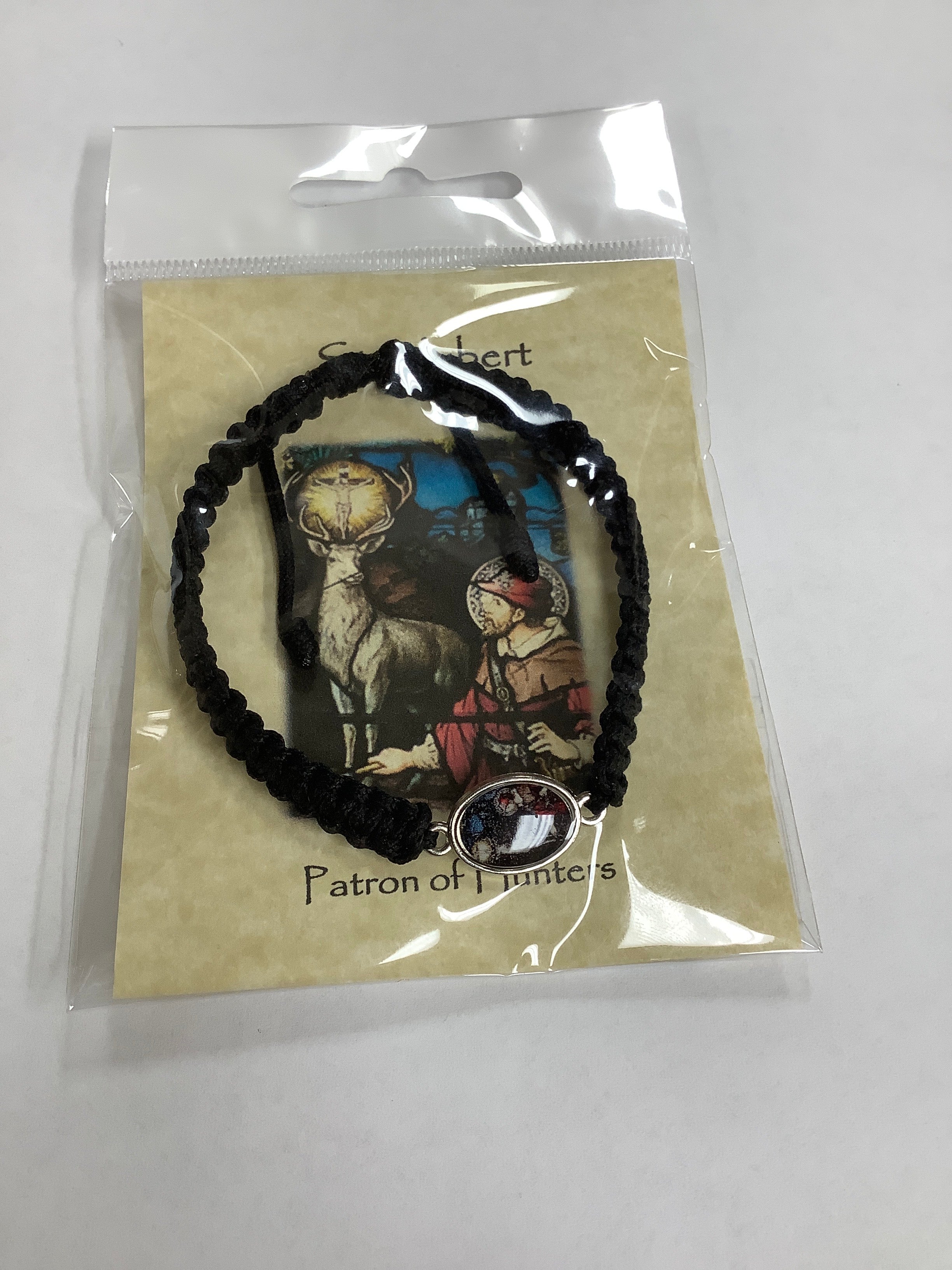 Bracelet/Cord/StHubert/Blk/Oval