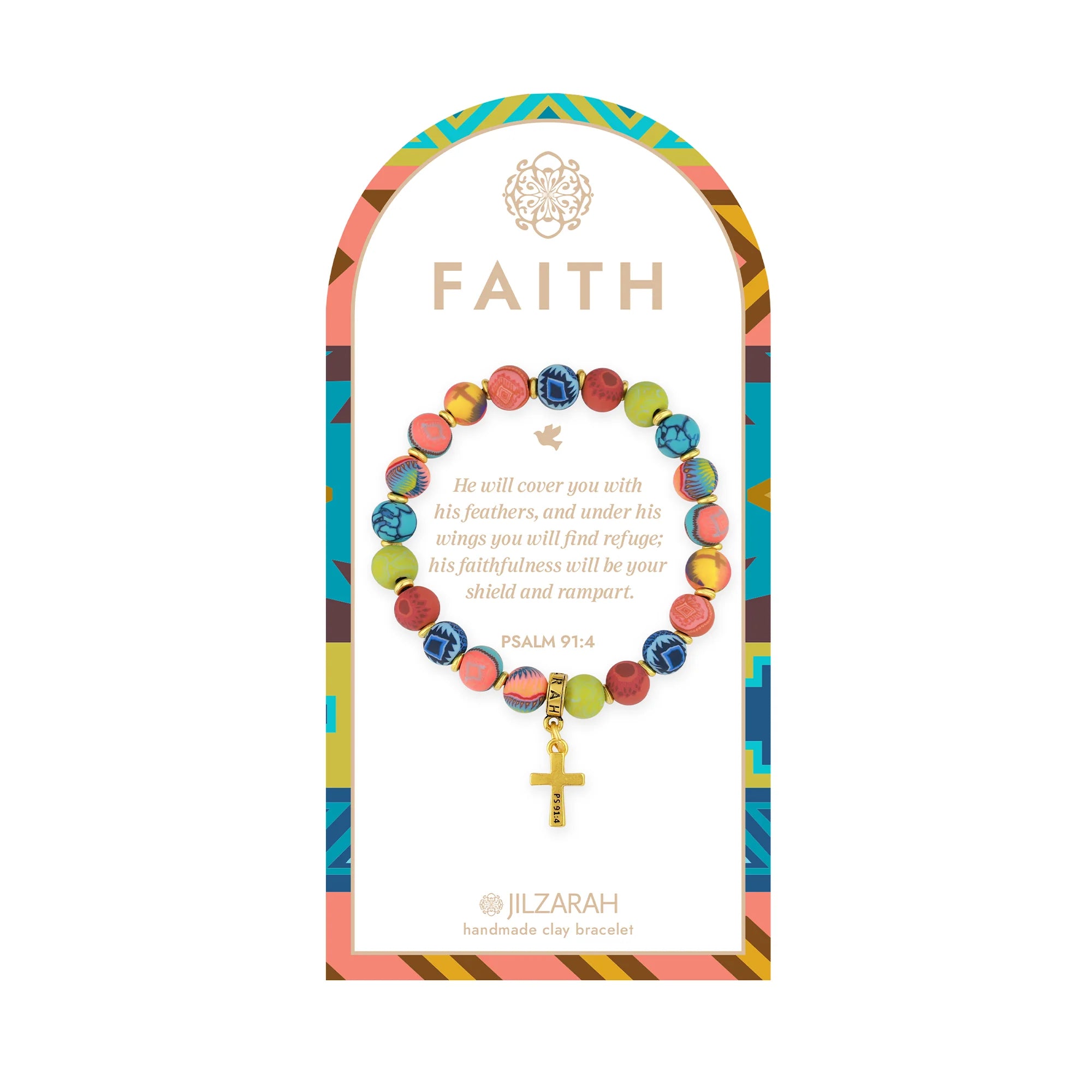 Bracelet-Multicolor-Faith-Psa 91:4