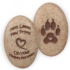 Pocket Reminder-Dog Paw Print-Stone